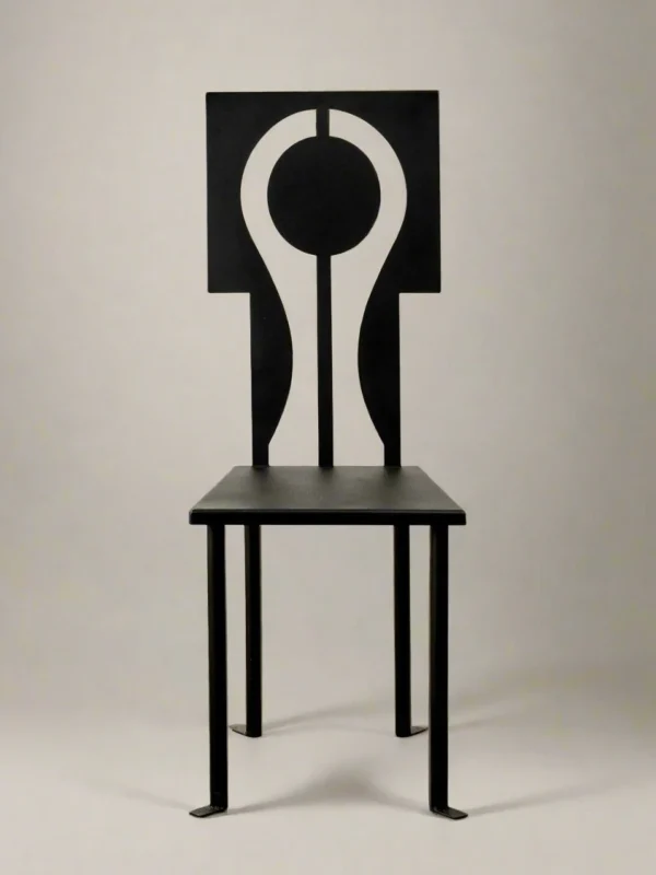 The Oblist Luna Chair in Iron and Black Powder Coat | Chair