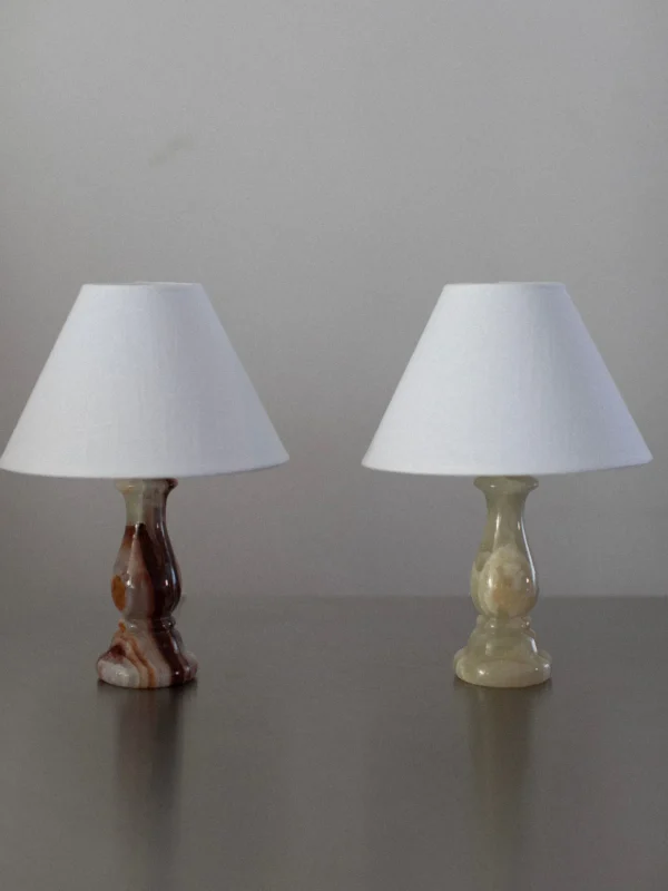 The Oblist Marble Table Lamps Duo | Table Lamp