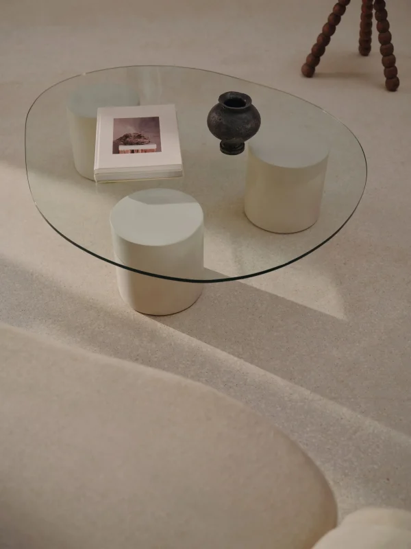 The Oblist Mattia Glass Coffee Table | Low Side Table | Coffee & End Tables