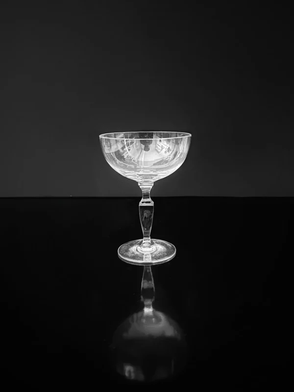 The Oblist 6 Mid Century Crystal Champagne Coupes | Glasses