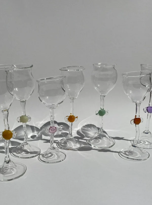 The Oblist Mouth Blown 'Candy' Wine Glasses | Glasses | Dining Room