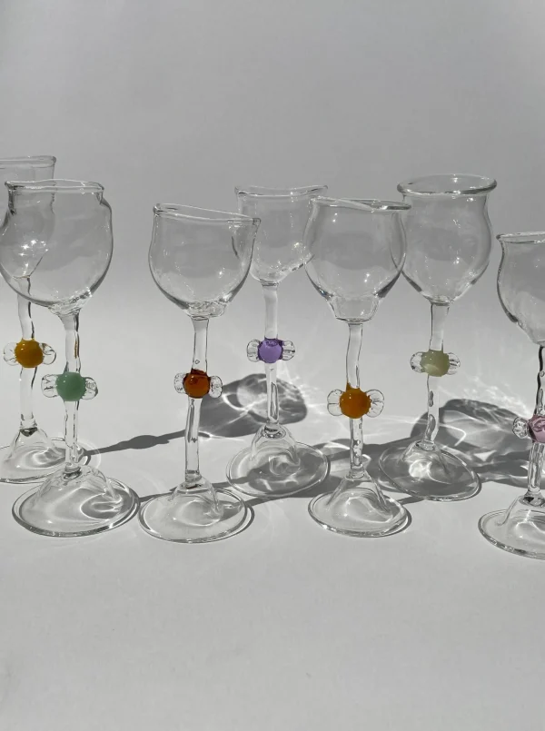 The Oblist Mouth Blown 'Candy' Wine Glasses | Glasses | Dining Room