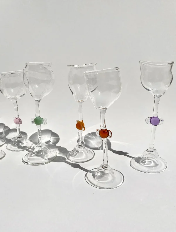 The Oblist Mouth Blown 'Candy' Wine Glasses | Glasses | Dining Room