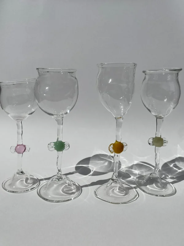 The Oblist Mouth Blown 'Candy' Wine Glasses | Glasses | Dining Room