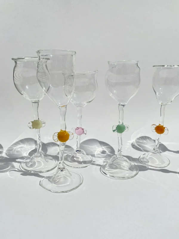 The Oblist Mouth Blown 'Candy' Wine Glasses | Glasses | Dining Room