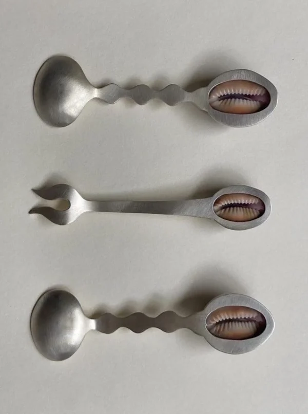 The Oblist no. 142 Silverware Seashell Cutlery Set | Cutlery | Dining Room