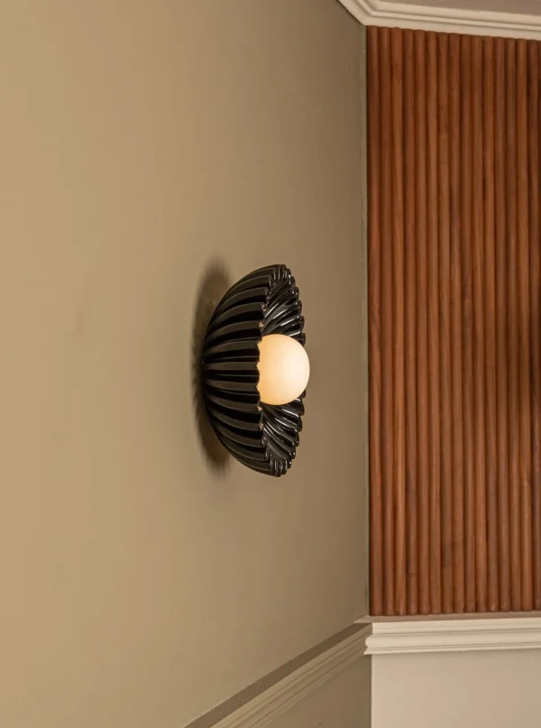 The Oblist Ostro Black Ceramic | Wall Light | Living Room