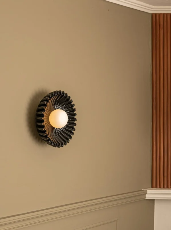 The Oblist Ostro Black Ceramic | Wall Light | Living Room