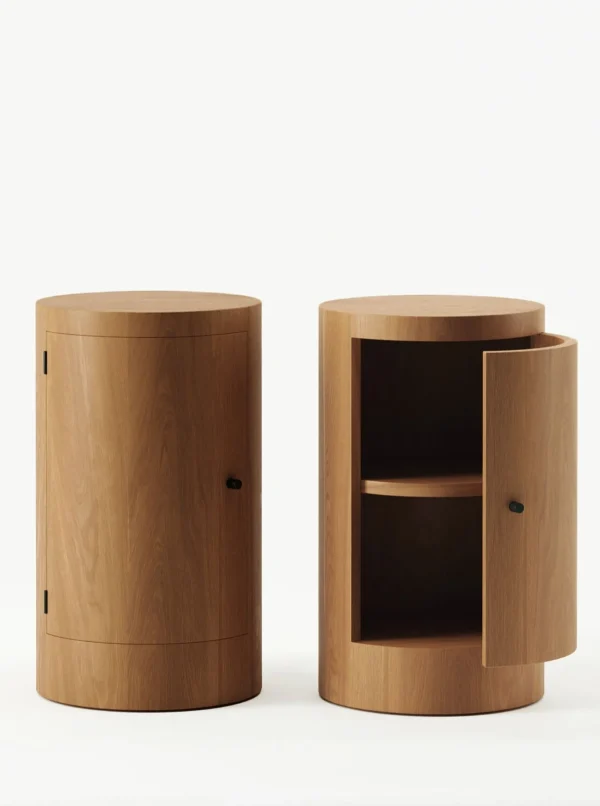 The Oblist Pair of Constant Nightstand in Oiled Iroko | Nightstand