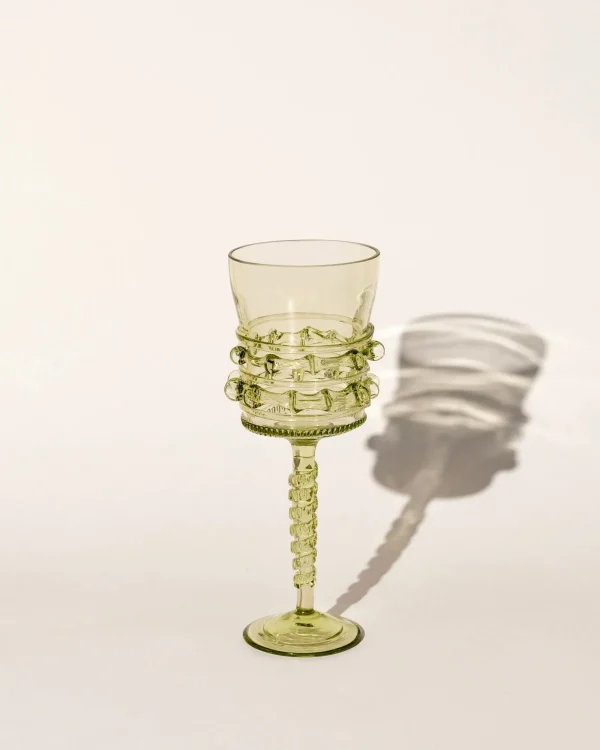 The Oblist Pair of Mouthblown Wine Glass - Tall Spirals | Glasses | Dining Room