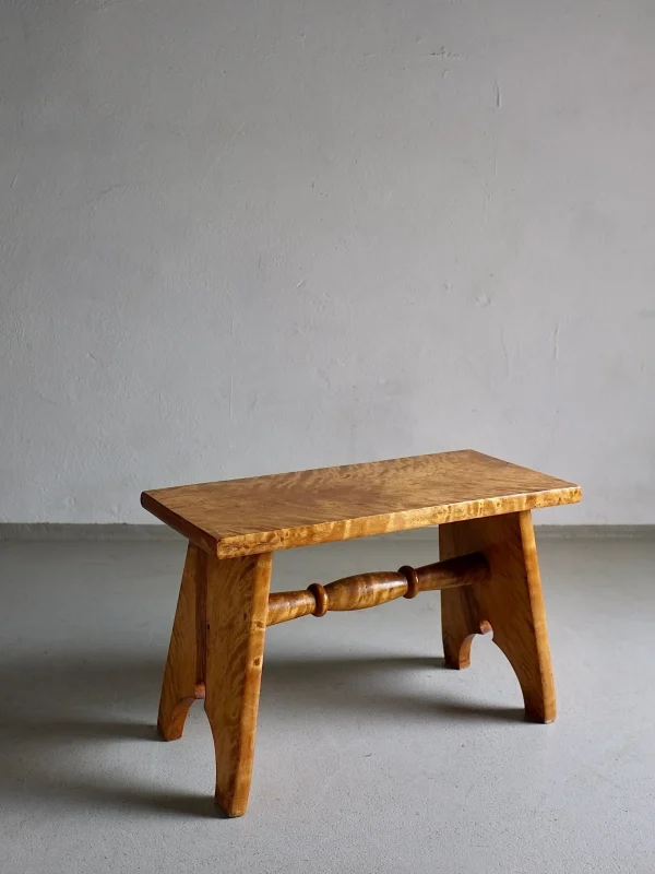 The Oblist Rustic Solid Karelian Birch Stool | Latvia | 1950s | Chair | Living Room