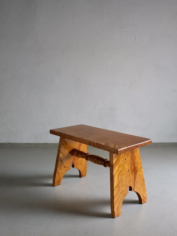 The Oblist Rustic Solid Karelian Birch Stool | Latvia | 1950s | Chair | Living Room