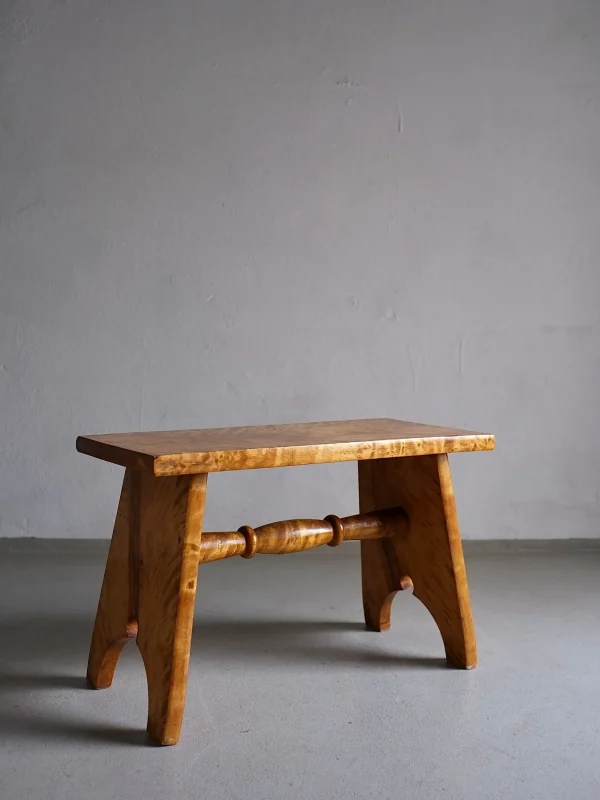 The Oblist Rustic Solid Karelian Birch Stool | Latvia | 1950s | Chair | Living Room