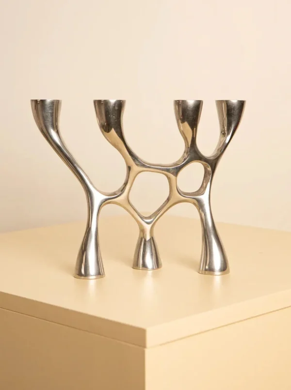 The Oblist 80's Aluminum 4-head Candleholder | Vintage Candle Holders | Candles & Holders