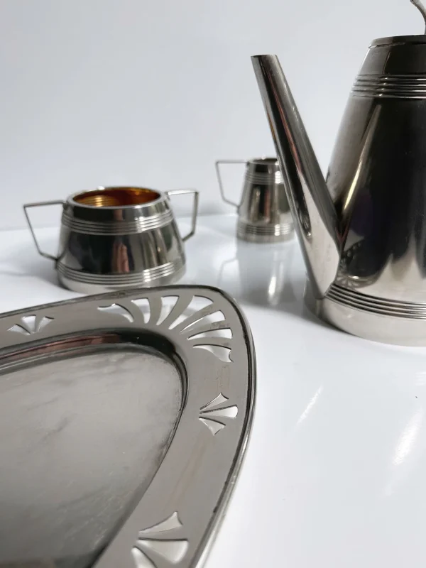 The Oblist 1930s Art Deco Silver Coffee Set | Vintage Tableware | Coffee & Tea