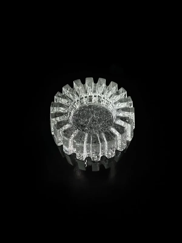 The Oblist 1970s Crystal Glass Brutalist Ashtray | Ashtray | Living Room