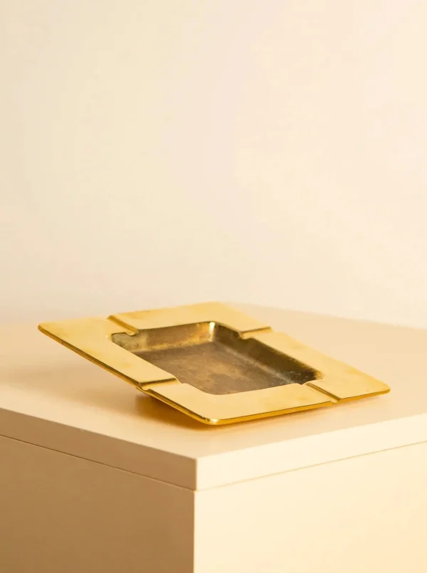 The Oblist 60's Italian brass square ashtray | Ashtray | Living Room