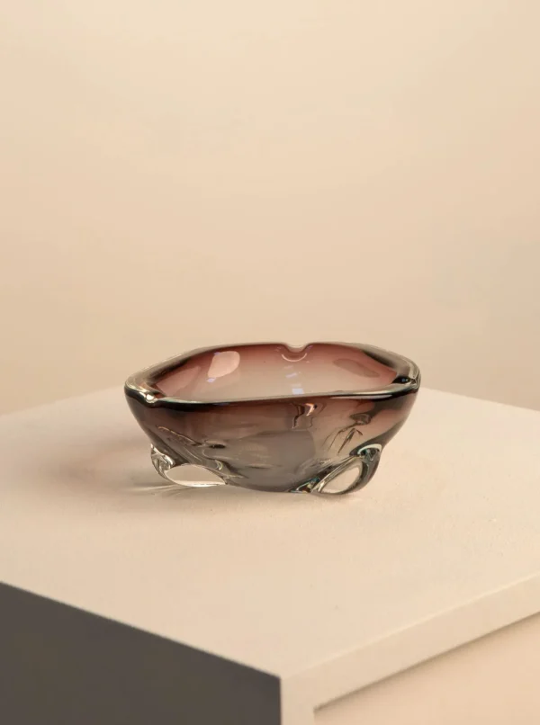 The Oblist 70's Mauve Murano Glass Ashtray | Vide Poches | Ashtray