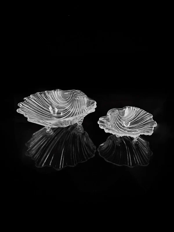 The Oblist 1980s Shell Shaped Glass Bowls | Decorative Dishes | Decorative Dishes