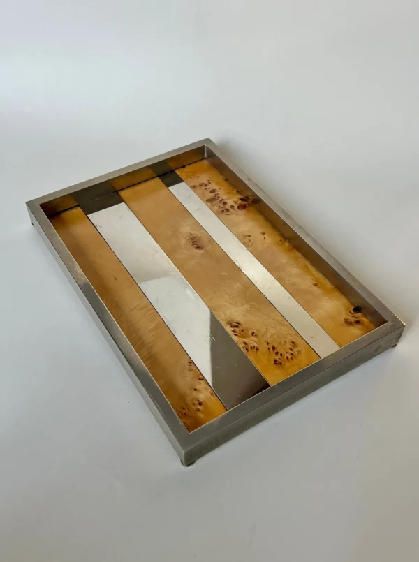 The Oblist 70s Wood and Metal Tray | Decorative Dishes | Decorative Dishes