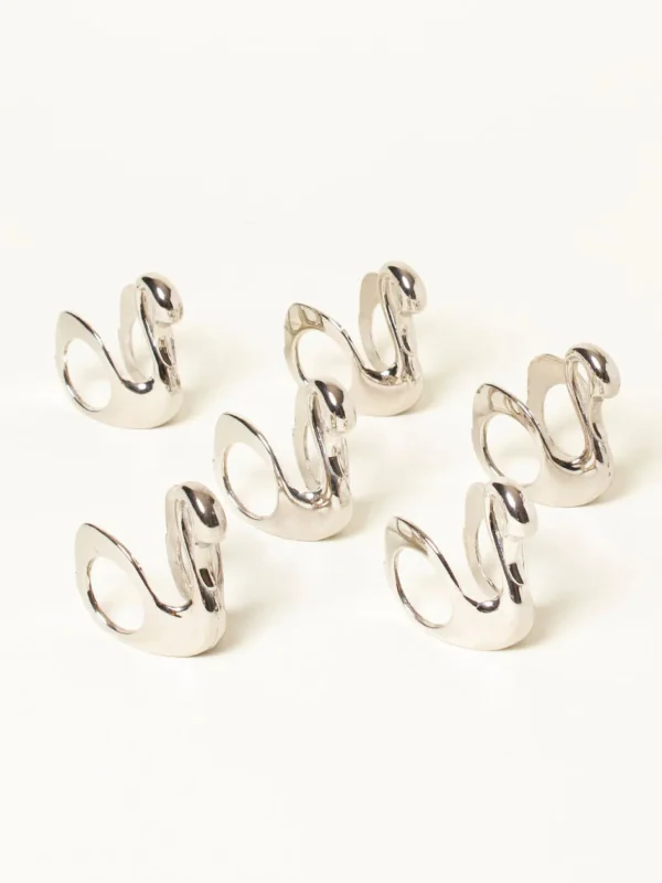 The Oblist Set of 6 Swan Napkin Rings | Decorative Dishes | Decorative Dishes