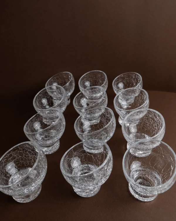 The Oblist Set of 12 Wine and Cocktail glasses - Italy 1970s | Vintage Tableware | Glasses