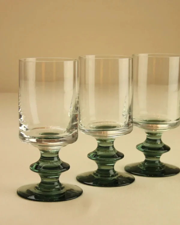 The Oblist Set of Six Wine Glasses | Vintage Tableware | Glasses