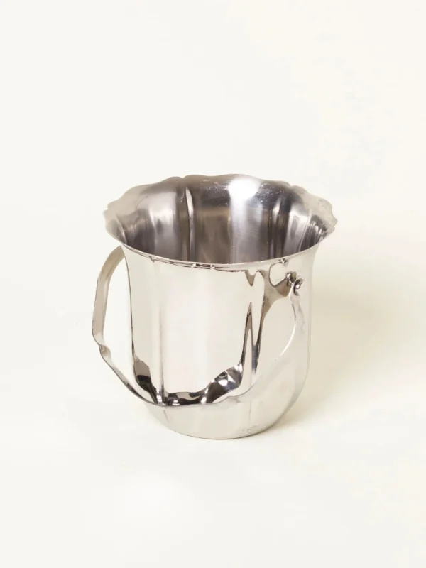 The Oblist Silver Ice Bucket with Handle | Vintage Tableware | Decorative Dishes