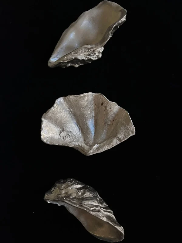 The Oblist Silver Oysters and a Fluted Shell Set | Decorative Dishes | Decorative Dishes