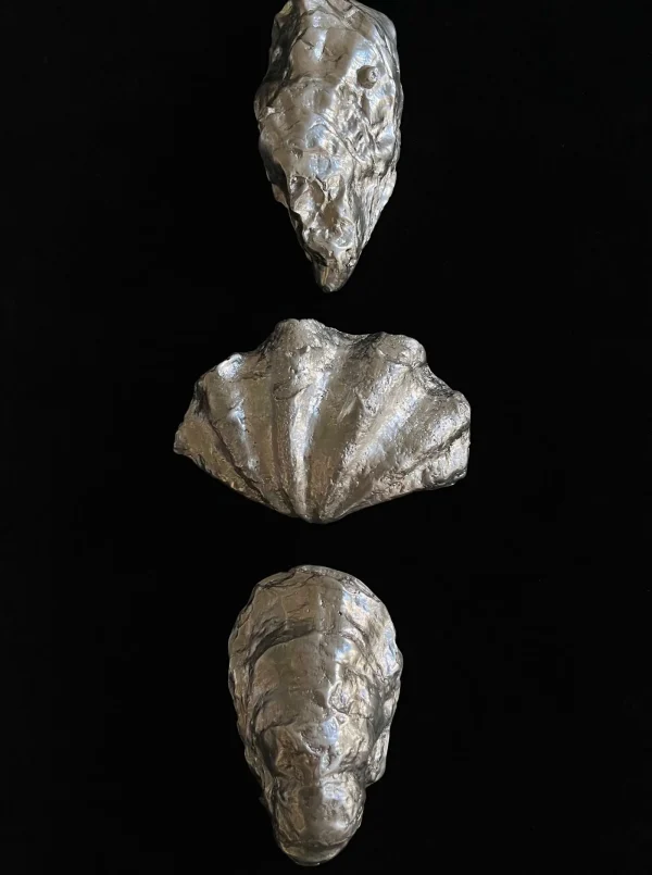 The Oblist Silver Oysters and a Fluted Shell Set | Decorative Dishes | Decorative Dishes