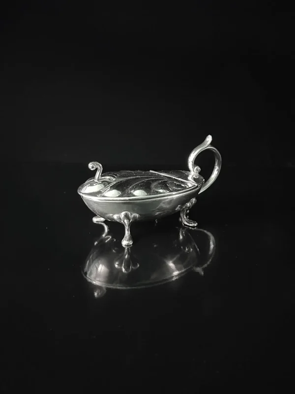 The Oblist Silver-plated Caviar Frog 1950s | Vintage Tableware | Decorative Dishes