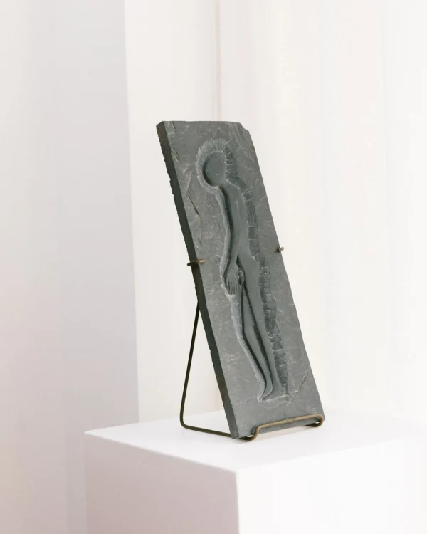 The Oblist Slate Art Panel - Alien Man 1970 | Sculptures | Living Room