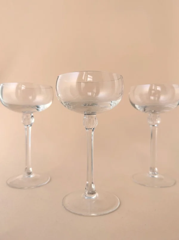 The Oblist 5 Small Champagne Bowls | Vintage Tableware | Glasses