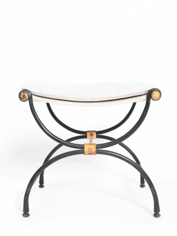 The Oblist Stool in wrought iron and fabric, 1960s | Vintage Furniture | Chair