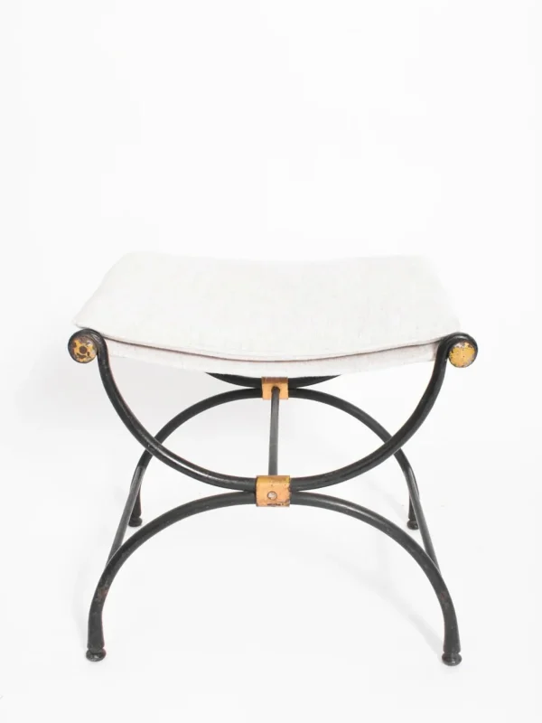 The Oblist Stool in wrought iron and fabric, 1960s | Vintage Furniture | Chair