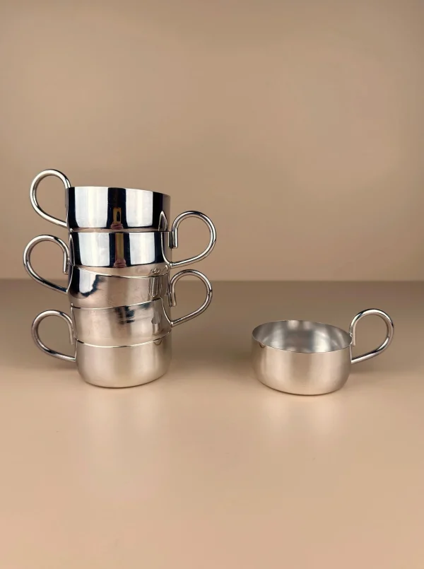 The Oblist 6 swiss made stainless steel espresso cups | Vintage Tableware | Coffee & Tea