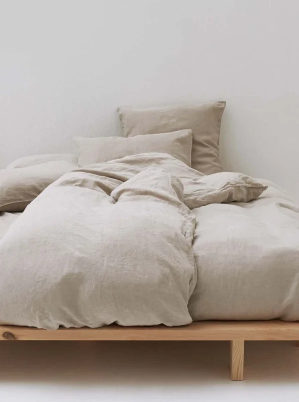 The Oblist Washed Linen Bed Set in Natural | Bedding | Bedroom