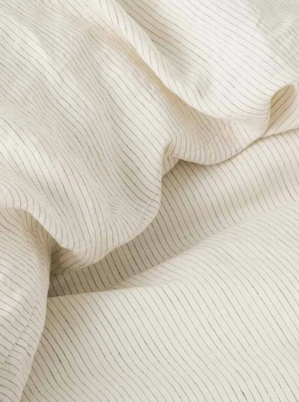 The Oblist Washed Linen Bed Set in Stripes | Bedding | Bedroom