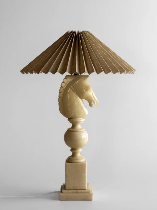 The Oblist White Knight Alabaster Table Lamp, Italy, 1970s | Table Lamp | Living Room