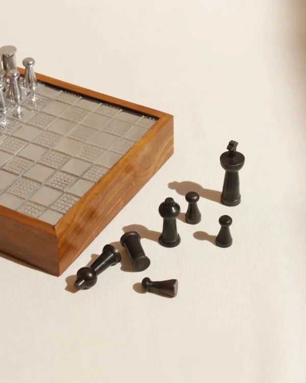 The Oblist Wood and Metal Chessboard | Games