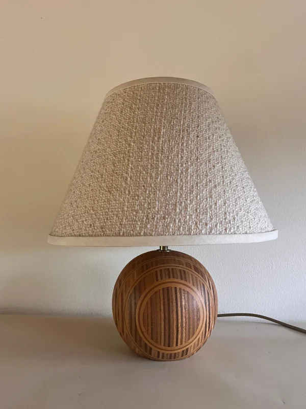 The Oblist Wood Table Lamp 1970s | Table Lamp | Living Room