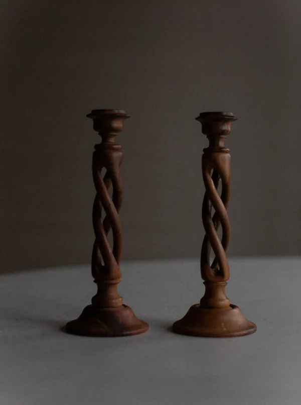 The Oblist Wooden Candleholder | Vintage Candle Holders | Candles & Holders